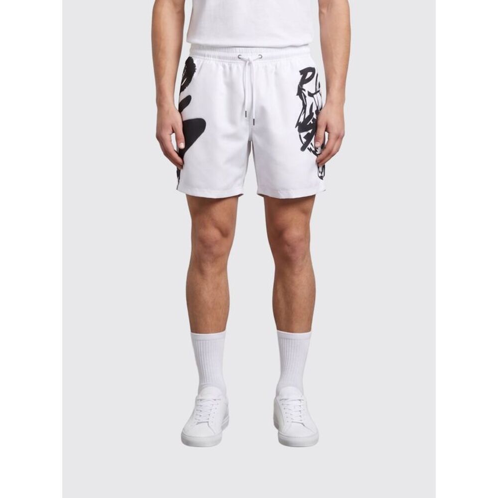 Plein Sport Men Stretch Technical Fabric Jogging Shorts Plein Sport